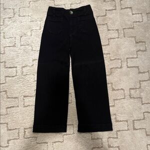 The Colette Crop High-Rise Wide-Leg Jeans by Maeve